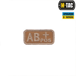 M-Tac нашивка група крові AB+ Pos хакі