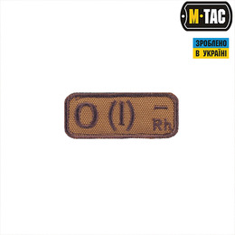 M-Tac нашивка група крові O(I) Rh- койот