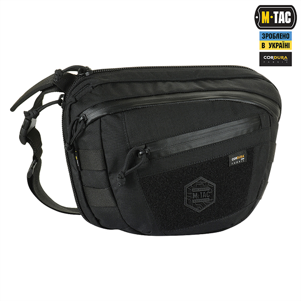 M-Tac сумка Sphaera Hardsling Bag Large з липучкою Elite Black. Фото 3