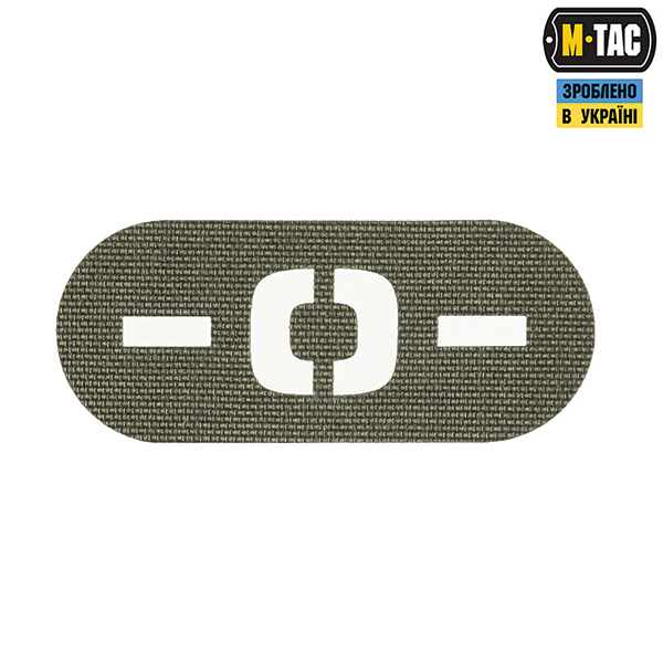 M-Tac нашивка група крові -0- наскрізна Laser Cut Ranger Green