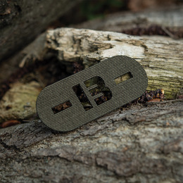 M-Tac нашивка група крові -B- наскрізна Laser Cut Ranger Green