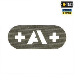 M-Tac нашивка група крові +A+ наскрізна Laser Cut Ranger Green