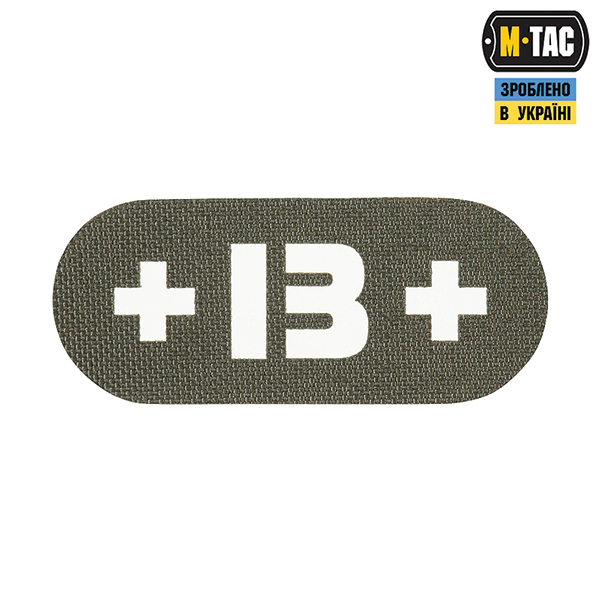 M-Tac нашивка група крові +B+ наскрізна Laser Cut Ranger Green