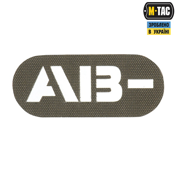 M-Tac нашивка група крові AB- наскрізна Laser Cut Ranger Green