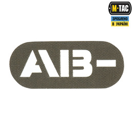 M-Tac нашивка група крові AB- наскрізна Laser Cut Ranger Green