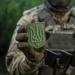 M-Tac нашивка герб України PVC великий олива. Фото 7