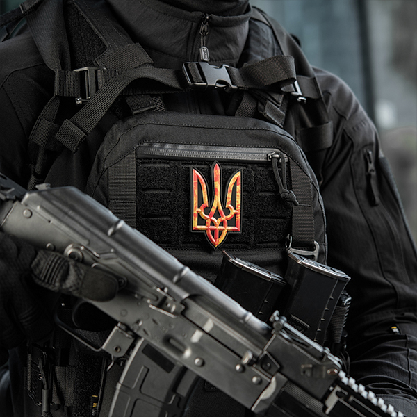 M-Tac нашивка Тризуб PVC великий вогонь. Фото 3