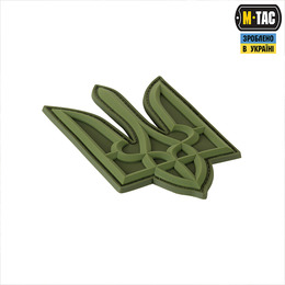 M-Tac нашивка Тризуб PVC великий олива. Фото 2