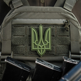M-Tac нашивка Тризуб PVC великий олива. Фото 6