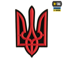 M-Tac нашивка Тризуб PVC великий червоно-чорний