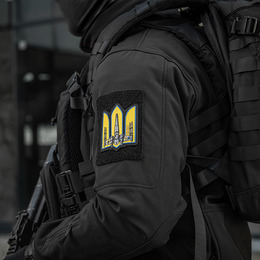 M-Tac нашивка Тризуб UA-Wing (вишивка) Black. Фото 4