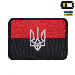 M-Tac нашивка прапор червоно-чорний с Тризубом