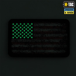 M-Tac нашивка прапор США вінтаж (80х50 мм) Black/GID