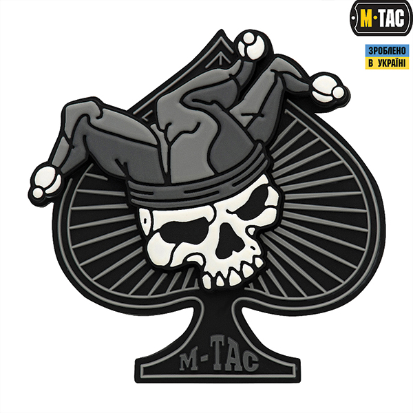 M-Tac нашивка Ace of Spades 3D PVC Black/White