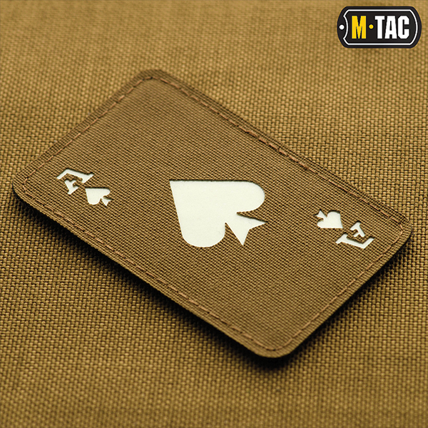 M-Tac нашивка Ace of Spades Laser Cut Coyote/GID. Фото 2