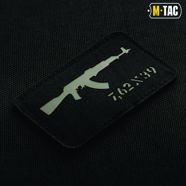 M-Tac нашивка AKM 7,62х39 Laser Cut Black/Grey. Фото 2