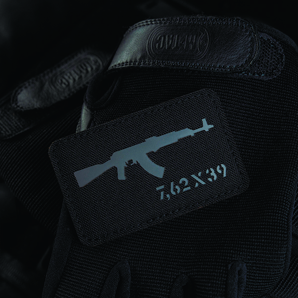 M-Tac нашивка AKM 7,62х39 Laser Cut Black/Grey. Фото 3