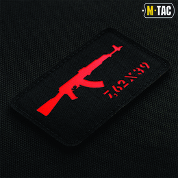M-Tac нашивка AKM 7,62х39 Laser Cut Black/Red