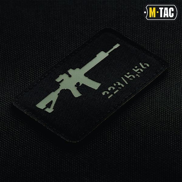 M-Tac нашивка AR-15 .223/5,56 Laser Cut Black/Grey. Фото 2