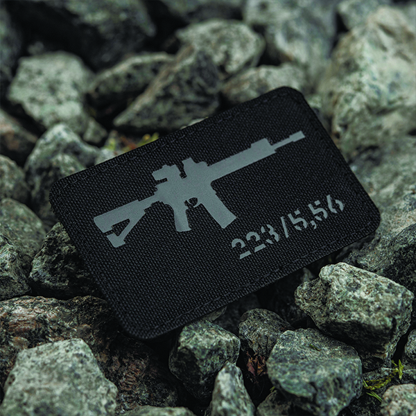 M-Tac нашивка AR-15 .223/5,56 Laser Cut Black/Grey. Фото 4