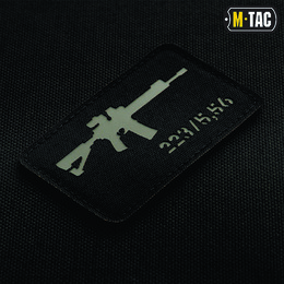 M-Tac нашивка AR-15 .223/5,56 Laser Cut Black/Grey. Фото 2