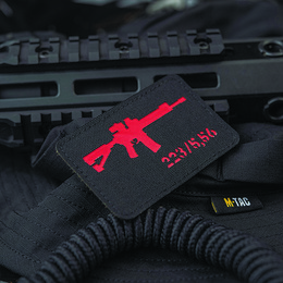 M-Tac нашивка AR-15 .223/5,56 Laser Cut Black/Red. Фото 4