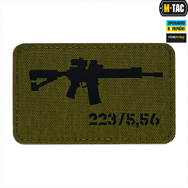 M-Tac нашивка AR-15 223/5,56 Laser Cut Ranger Green/Black