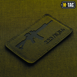 M-Tac нашивка AR-15 223/5,56 Laser Cut Ranger Green/Black. Фото 2