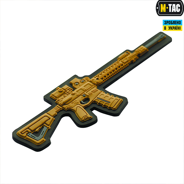 M-Tac нашивка AR-15 3D PVC Coyote. Фото 2