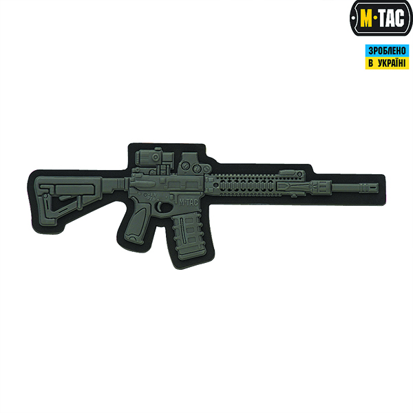 M-Tac нашивка AR-15 3D PVC Dark Grey
