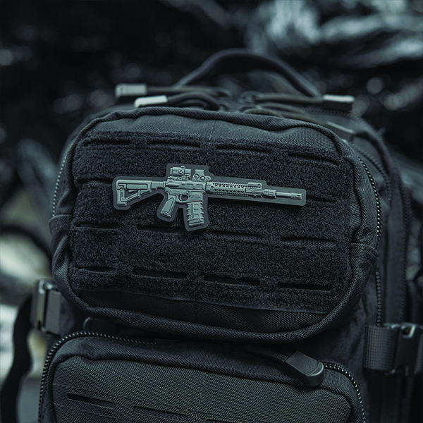 M-Tac нашивка AR-15 3D PVC Dark Grey. Фото 4
