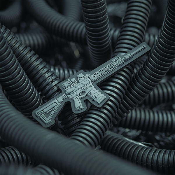 M-Tac нашивка AR-15 3D PVC Dark Grey. Фото 5
