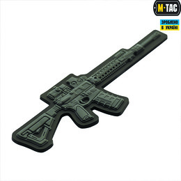 M-Tac нашивка AR-15 3D PVC Dark Grey