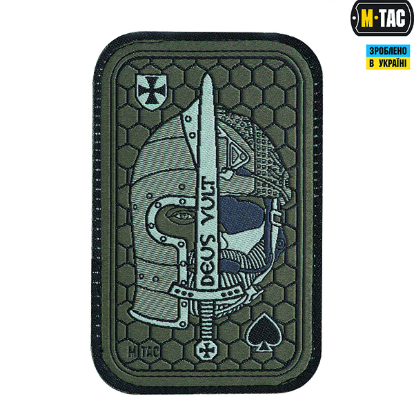 M-Tac нашивка Deus Vult Ace (жаккард) олива