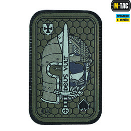 M-Tac нашивка Deus Vult Ace (жаккард) олива