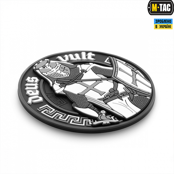 M-Tac нашивка Deus Vult 3D PVC Black/White. Фото 2