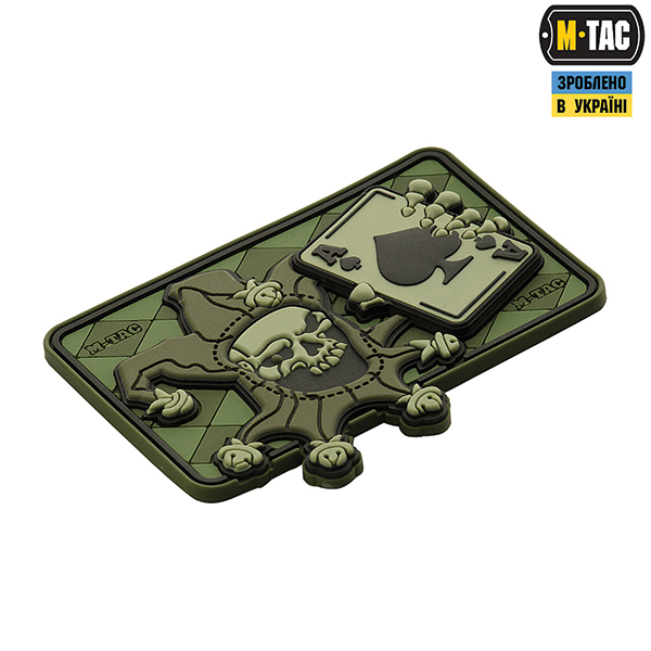M-Tac нашивка Joker Skull 3D PVC Olive. Фото 2
