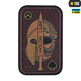 M-Tac нашивка Molon Labe Ace (жаккард) койот