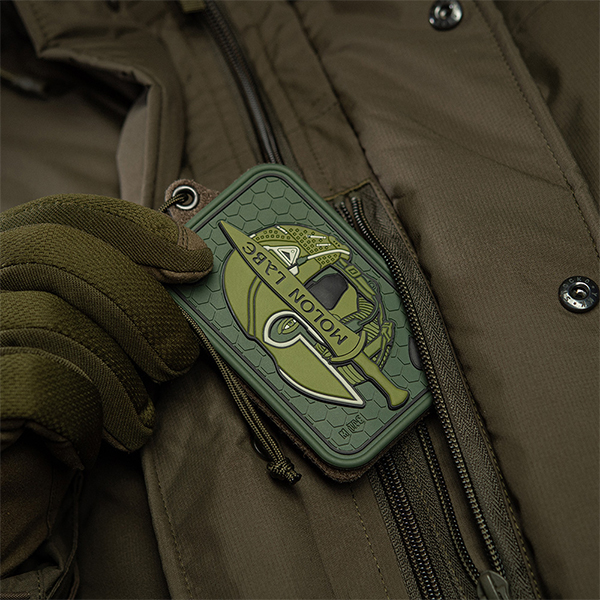 M-Tac нашивка Molon Labe Ace 3D PVC Olive. Фото 3