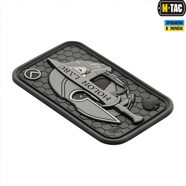 M-Tac нашивка Molon Labe Ace 3D PVC Grey. Фото 2