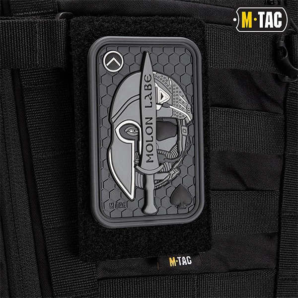 M-Tac нашивка Molon Labe Ace 3D PVC Grey. Фото 3