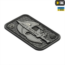 M-Tac нашивка Molon Labe Ace 3D PVC Grey