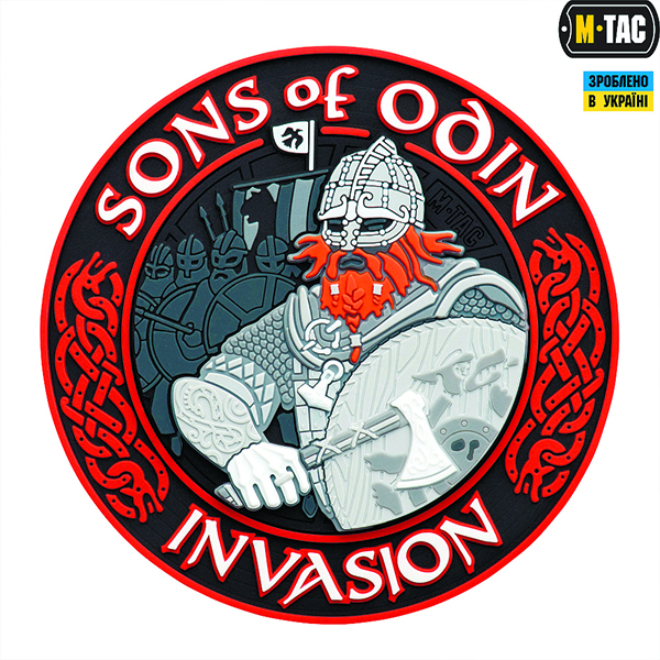 M-Tac нашивка Sons of Odin 3D PVC Black/Red