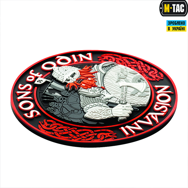 M-Tac нашивка Sons of Odin 3D PVC Black/Red. Фото 2