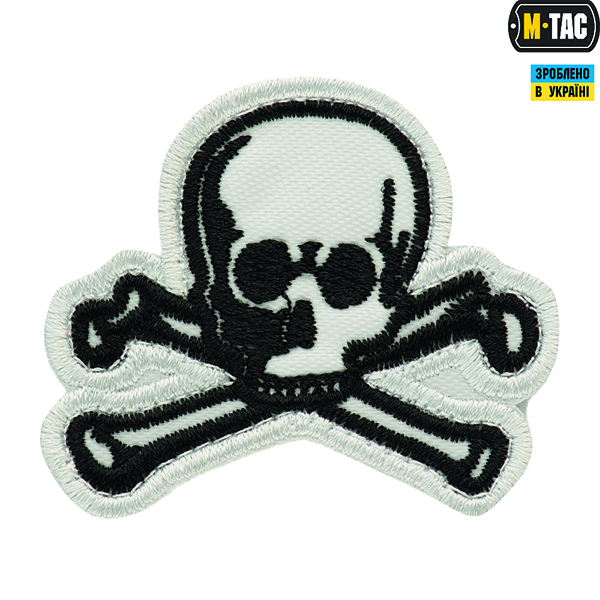 M-Tac нашивка Old Skull біла