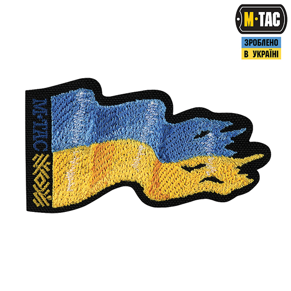 M-Tac нашивка прапор України бойовий (вишивка) Black