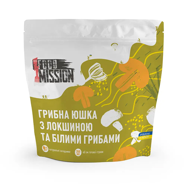 Грибна юшка з локшиною та білими грибами