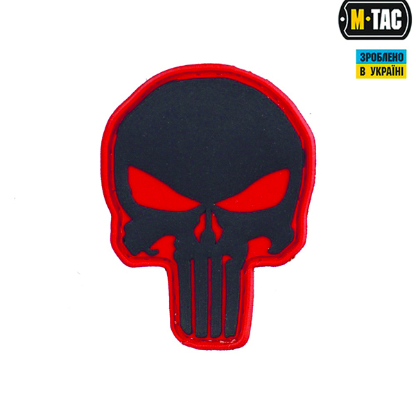 M-Tac нашивка Punisher PVC Red/Black