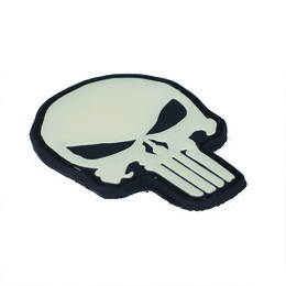 M-Tac нашивка Punisher PVC Black/White