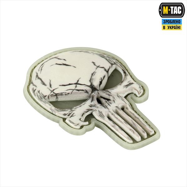 M-Tac нашивка Punisher білий GID. Фото 2